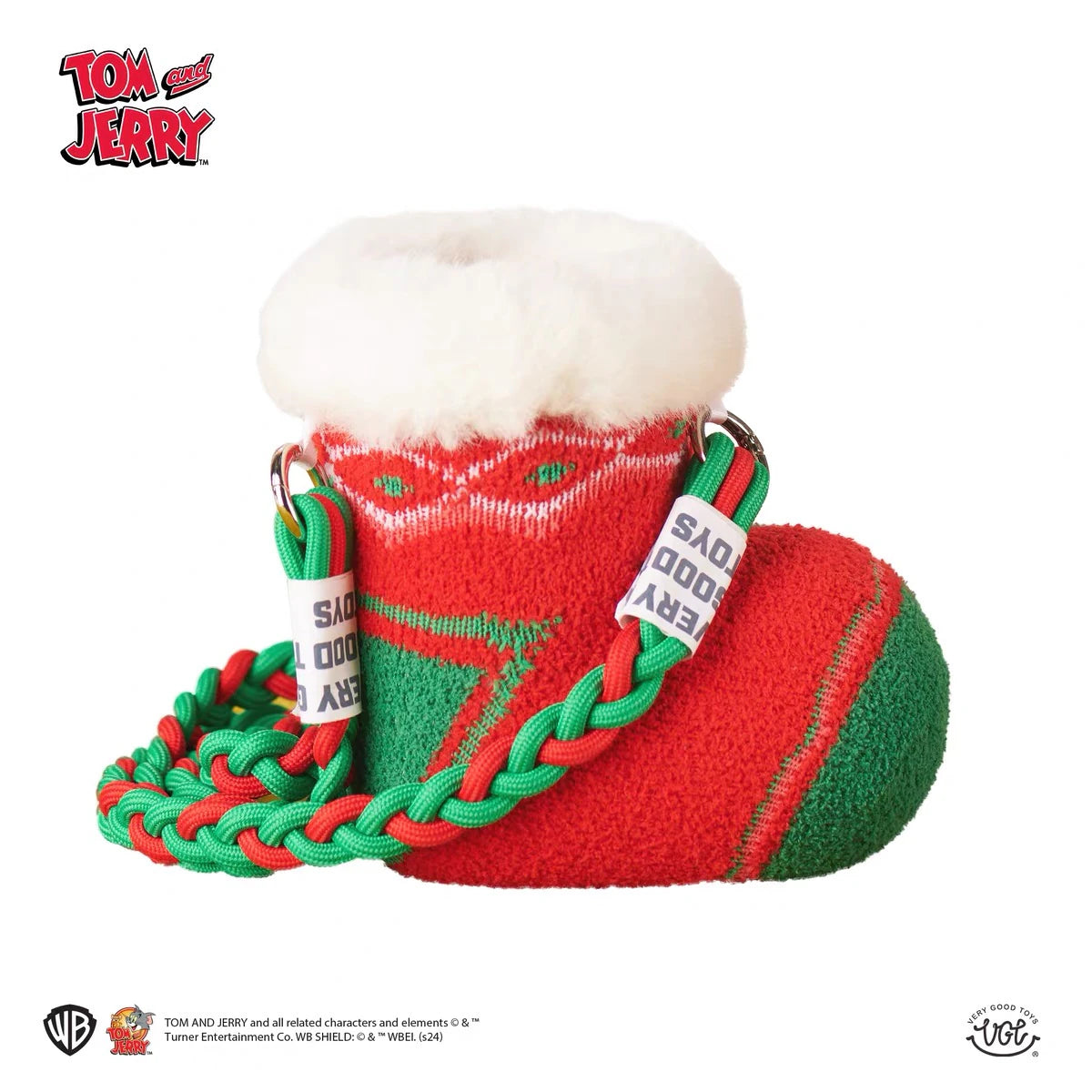 トムとジェリー ジェリー クリスマスソックス ぬいぐるみ＆ショルダーバッグセット VGT クリスマスソックス ショルダーバッグ 正面