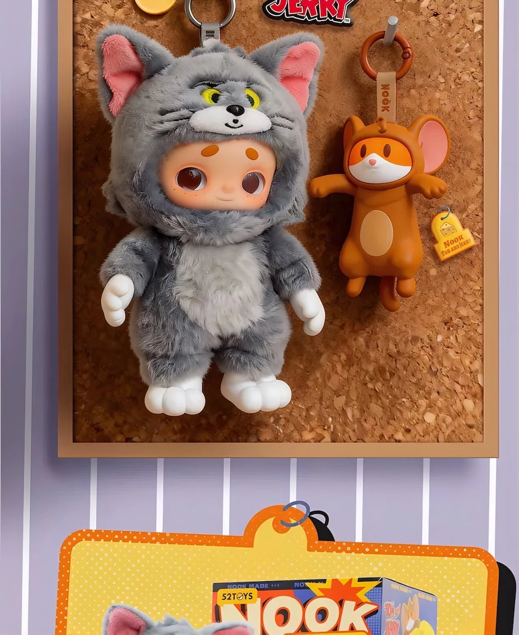 トムとジェリー NOOK コラボ限定 ぬいぐるみフィギュア 52TOYS